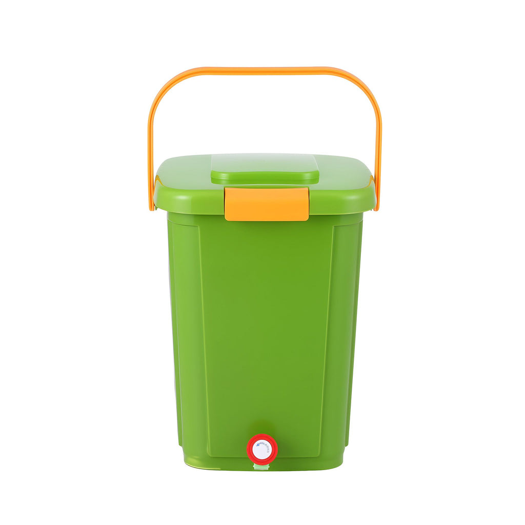 Gardeon 20L Kitchen Compost Bin Food Waste Caddy Drain Tap Green