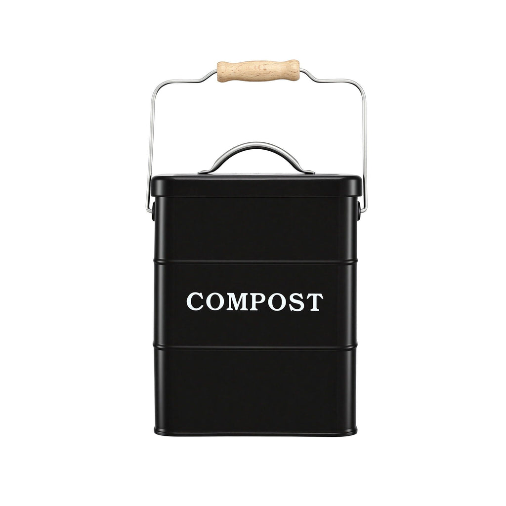 Gardeon 5L Compost Bin Kitchen Countertop Food Waste Caddy Black