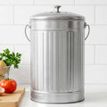 Gardeon Compost Bin Kitchen Countertop Food Waste Caddy 6L Silver