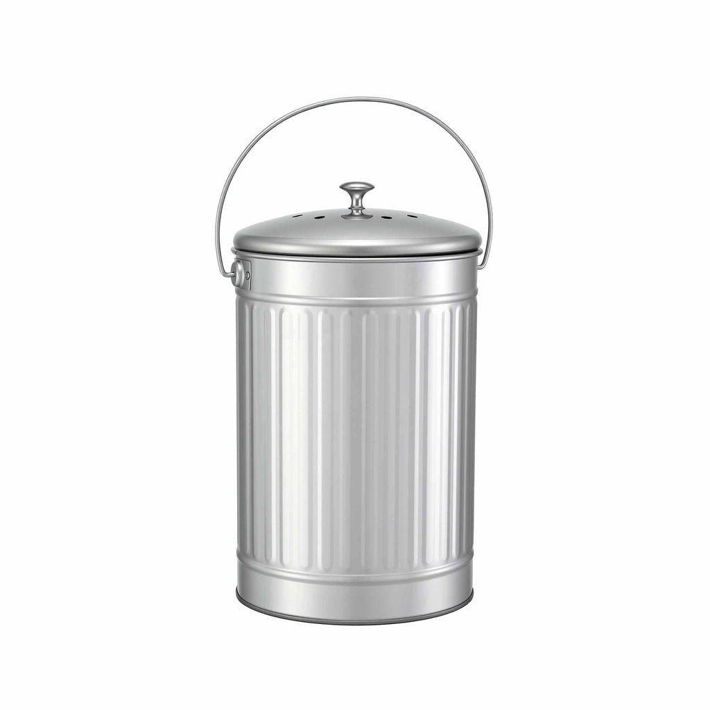 Gardeon Compost Bin Kitchen Countertop Food Waste Caddy 6L Silver