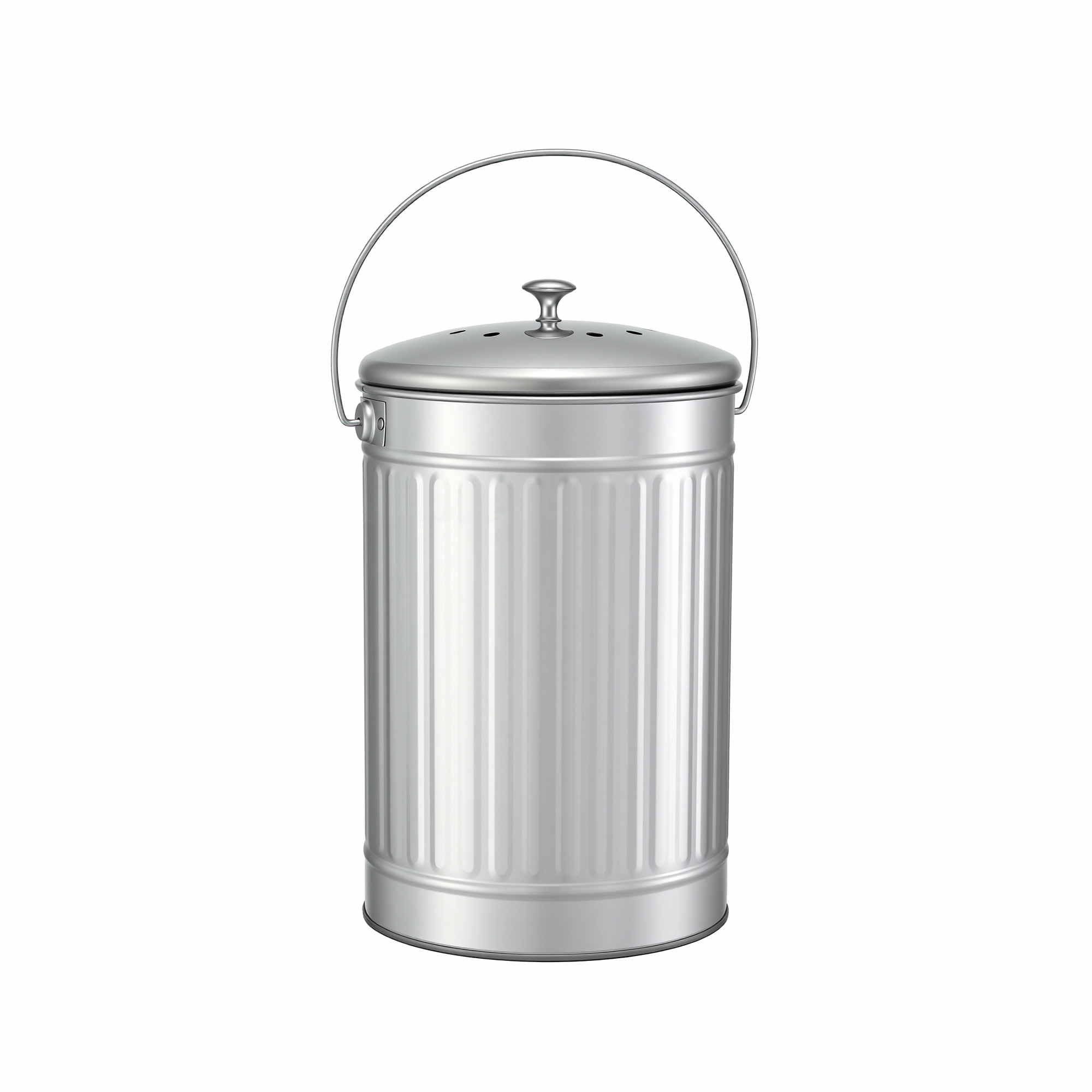 Gardeon Compost Bin Kitchen Countertop Food Waste Caddy 6L Silver