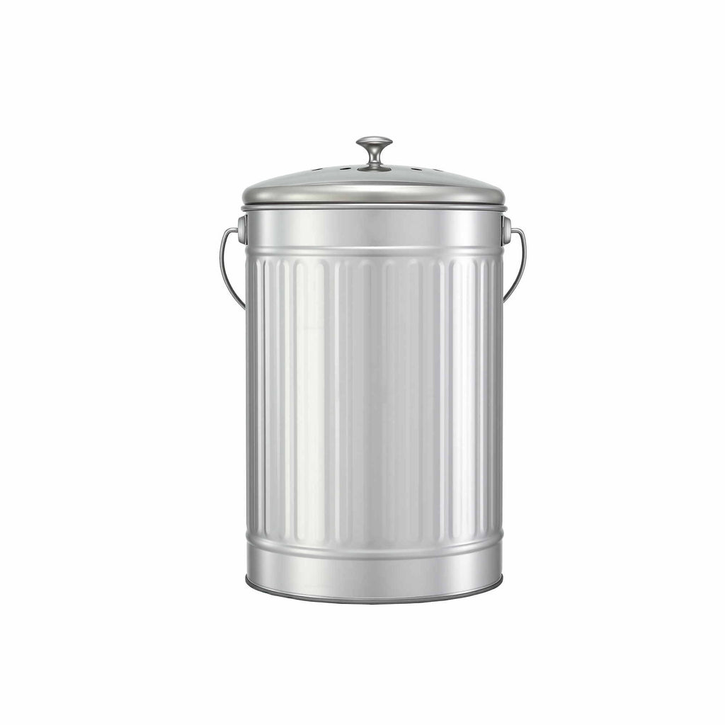 Gardeon Compost Bin Kitchen Countertop Food Waste Caddy 6L Silver