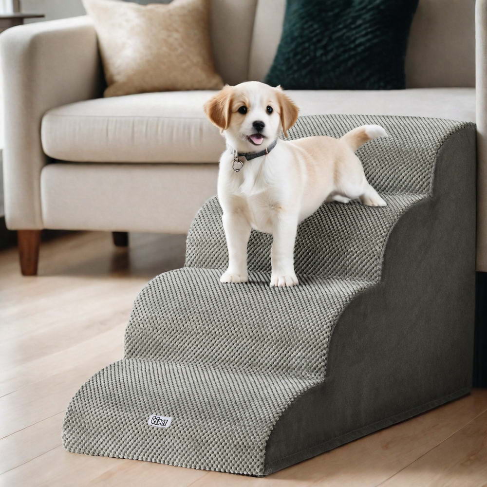 Foam Pet Stairs – 4 Steps, Non-Slip & Washable