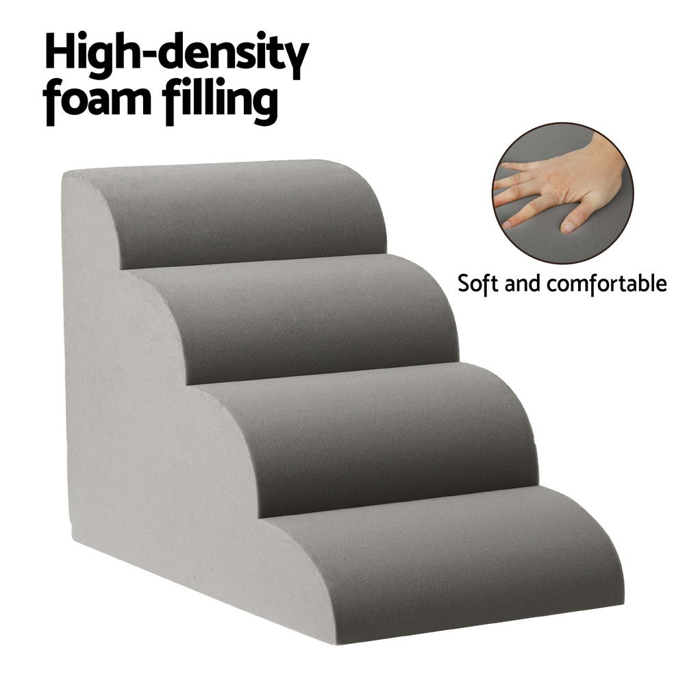 Foam Pet Stairs – 4 Steps, Non-Slip & Washable