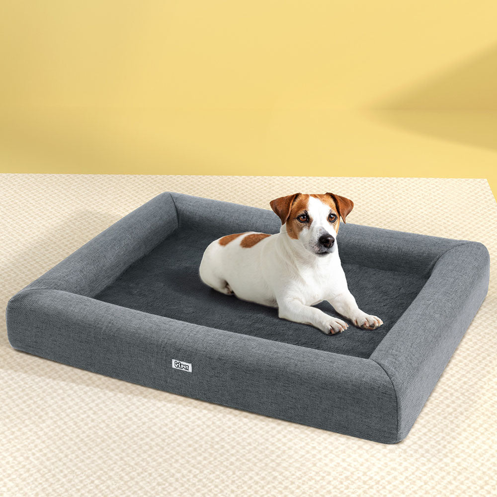 Calming Egg-Crate Pet Bed 90cm – Grey