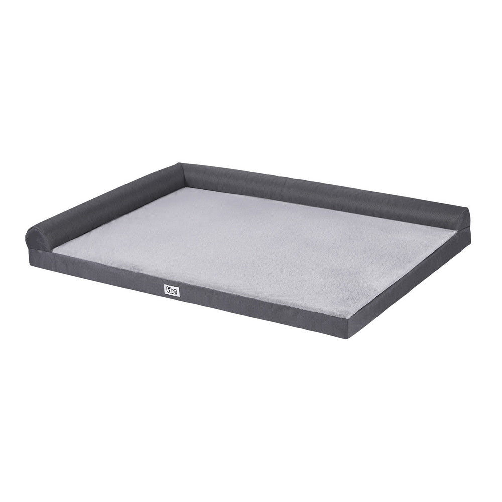 Grey i.Pet egg-crate foam bed for cats and small dogs