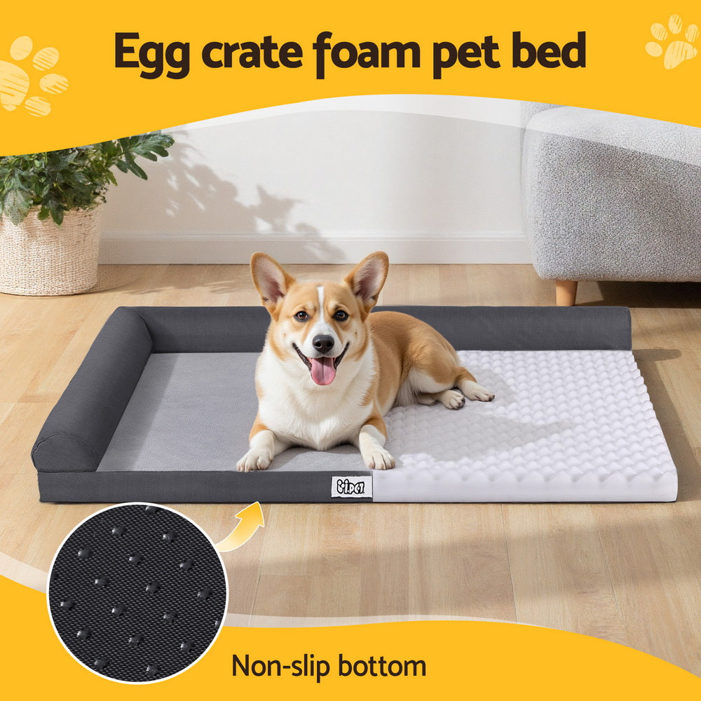 Orthopaedic Pet Bed 105cm – Supportive Egg-Crate Foam