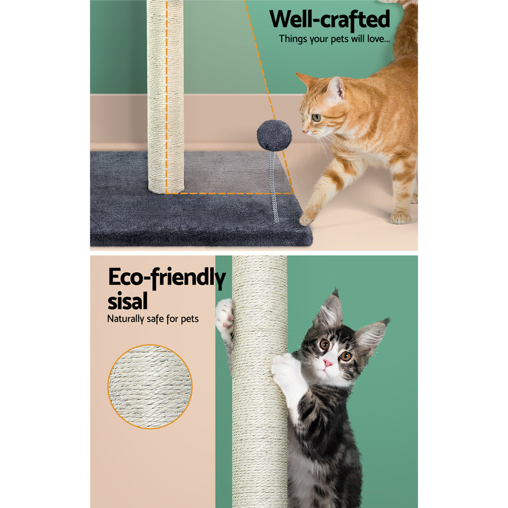 Cat Tree and Scratching Tower 105cm – Grey