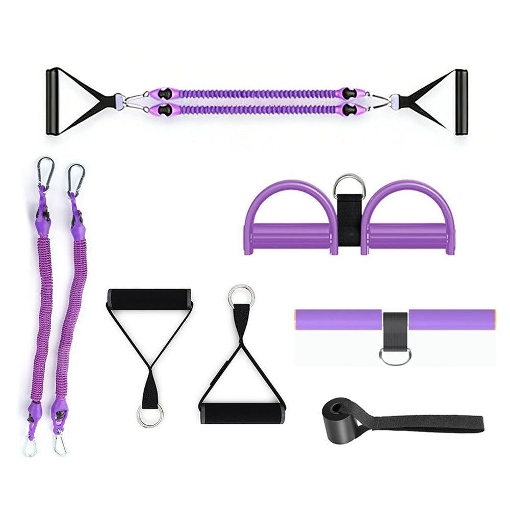 1 Set 4-in-1 Resistance Band Pedal Puller for Sit-Up Home Gym Yoga Pilates - 3 Tubes