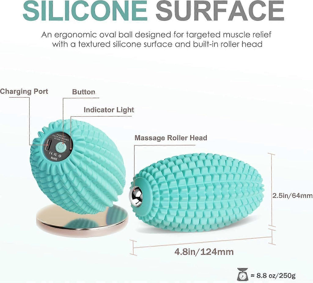 Vibrating Massage Ball for Muscle Recovery, Silicone Myofascial Massage Ball