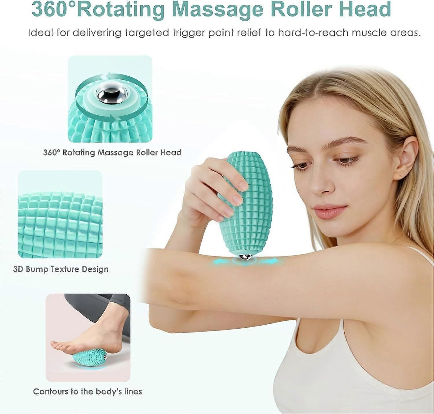 Vibrating Massage Ball for Muscle Recovery, Silicone Myofascial Massage Ball