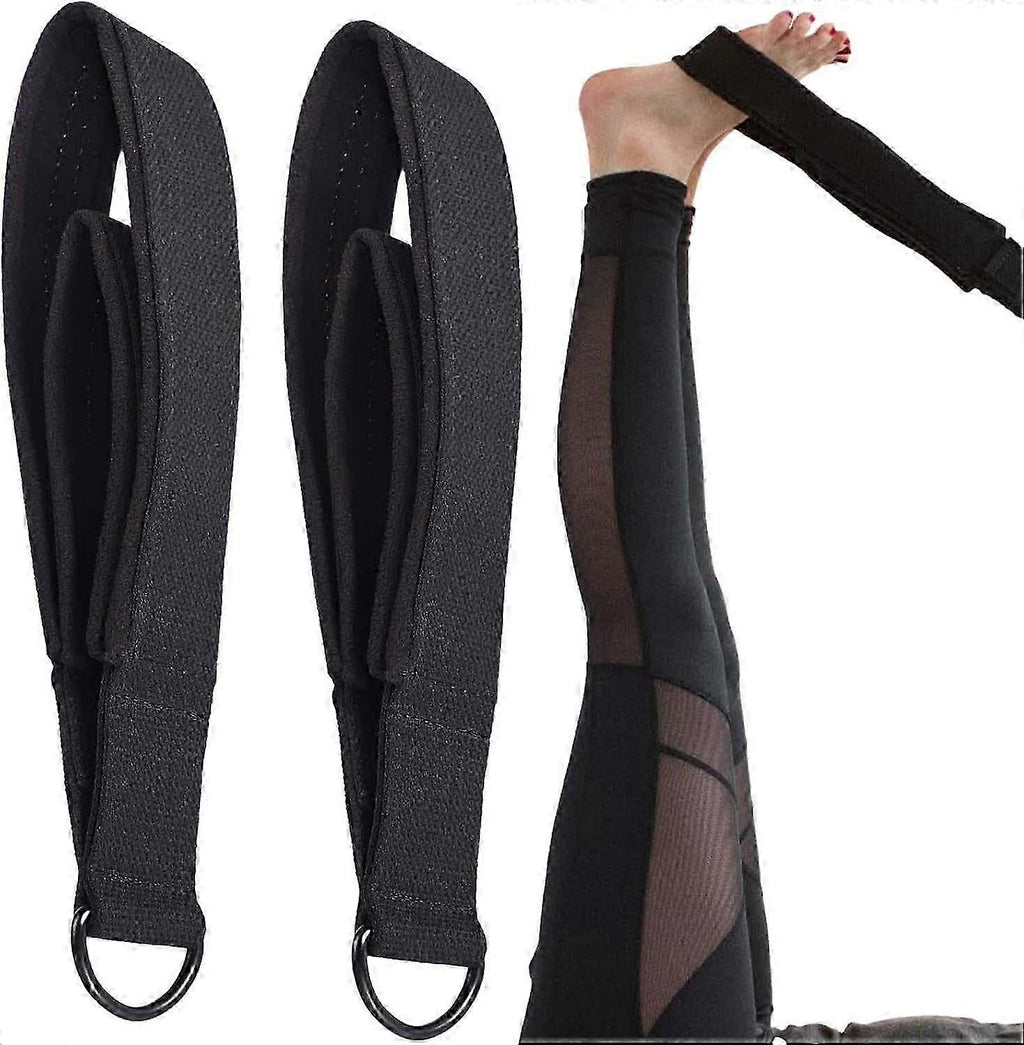 Yoga Stretch Strap with Loops 2 Pieces Pilates Yoga Double Loop Strap