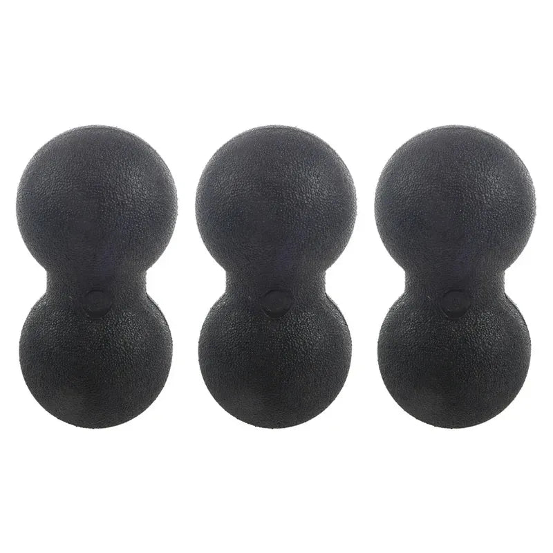 3X Fitness Peanut Massage Ball Fascia Massager Roller Pilates Yoga Gym Exercise Equipment - Black