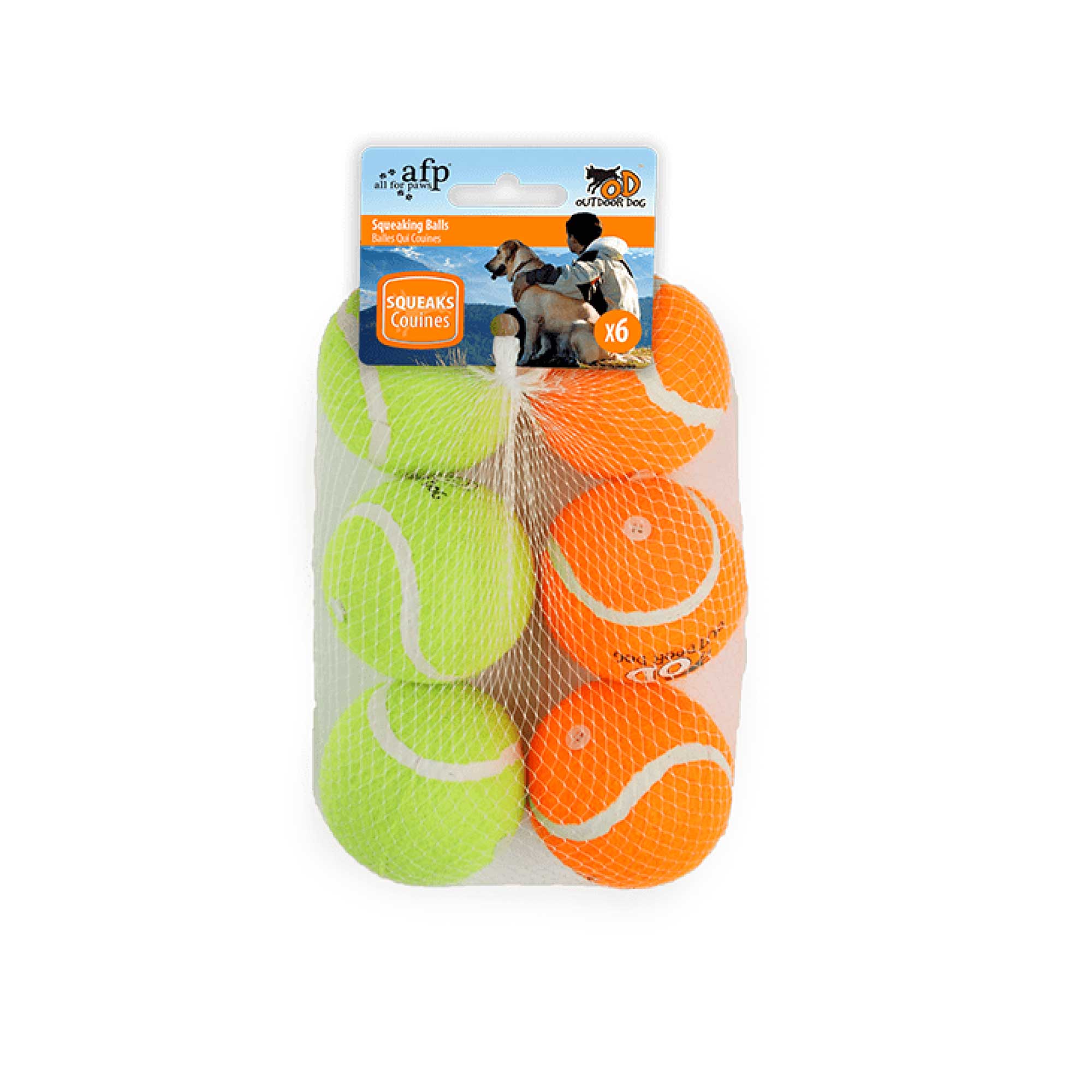 Squeaking Tennis Balls for Dogs – Pack of 6