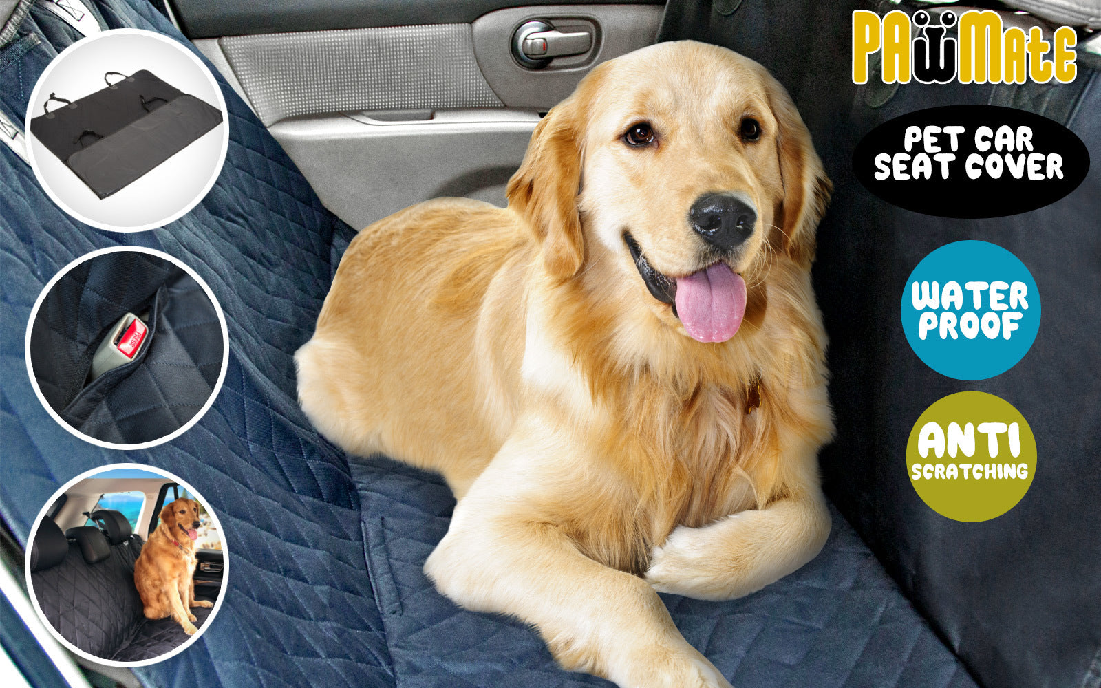 Waterproof Dog Car Boot Cover – XXL Black