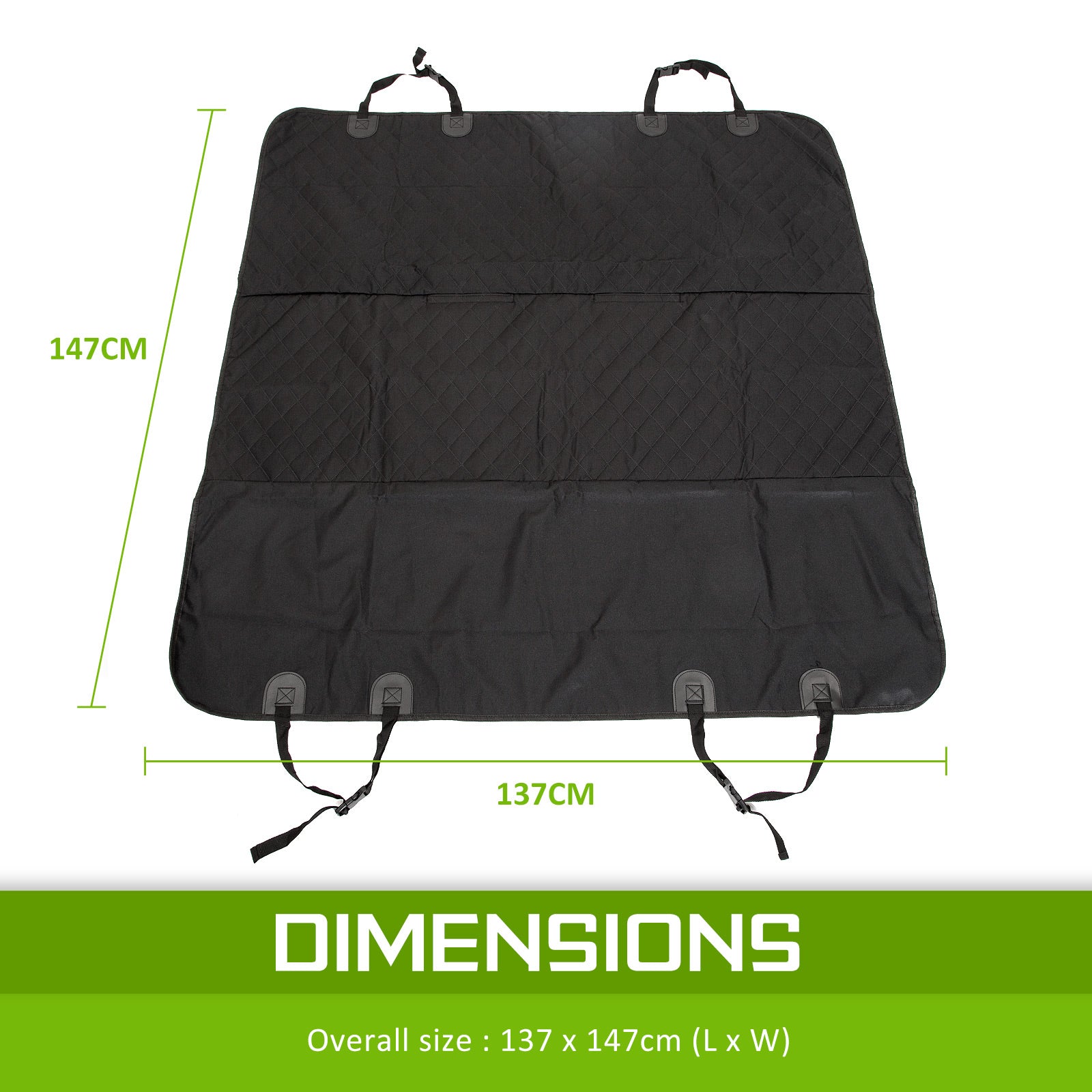 Waterproof Dog Car Boot Cover – XXL Black