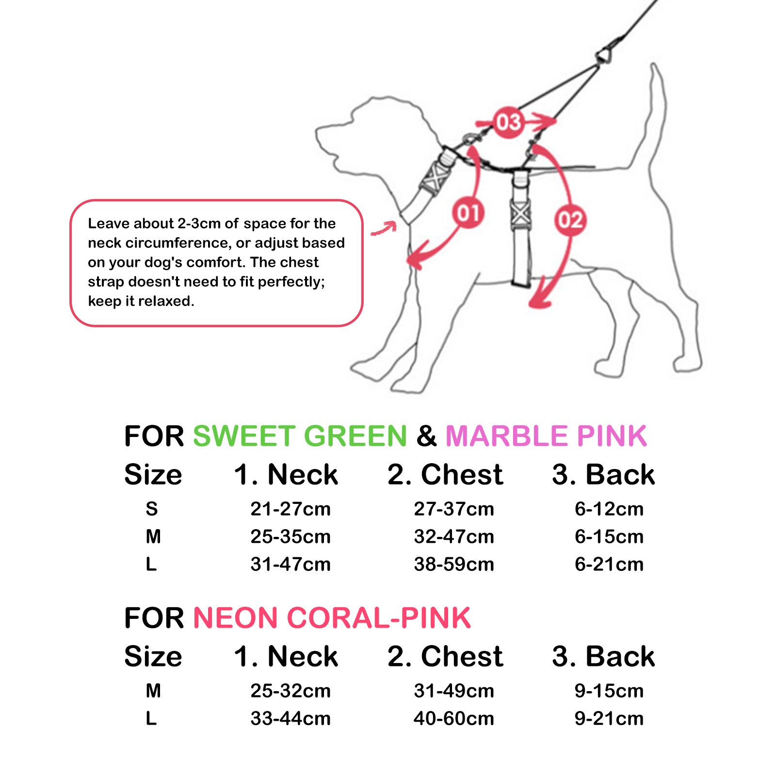 Double-Lined Dog Harness – Large Marble Pink