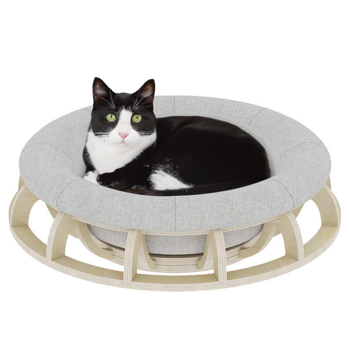 Timber Cat Nest Bed – Play, Scratch & Sleep in One