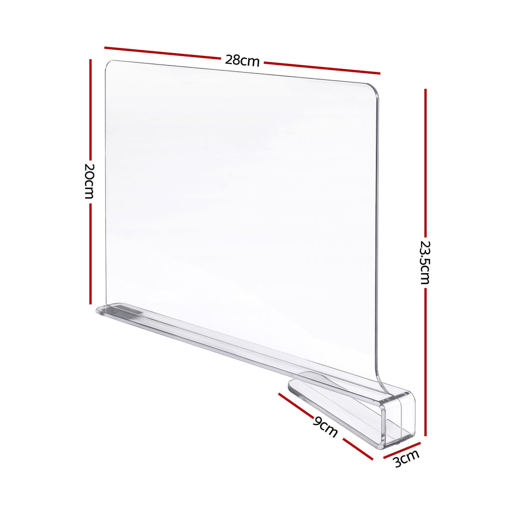 Artiss 6 Pack Closet Organizers and Storage Clear Shelf Dividers