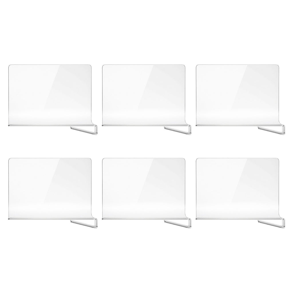 Artiss 6 Pack Closet Organizers and Storage Clear Shelf Dividers